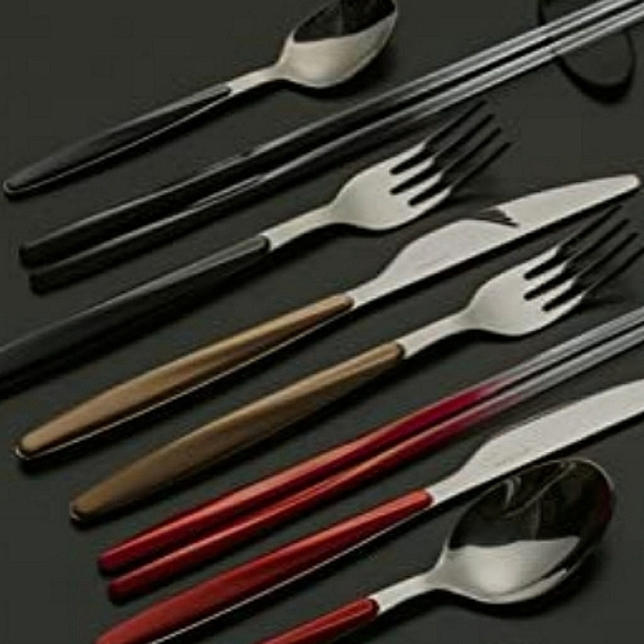 💥BUY 5 GET 3 FREE  Guzzini My Fusion Grace Collection Cutlery 24 Pieces Set - Picture 3 of 5